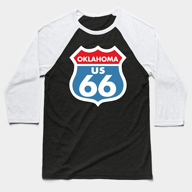 Route 66 Oklahoma Baseball T-Shirt by DetourShirts